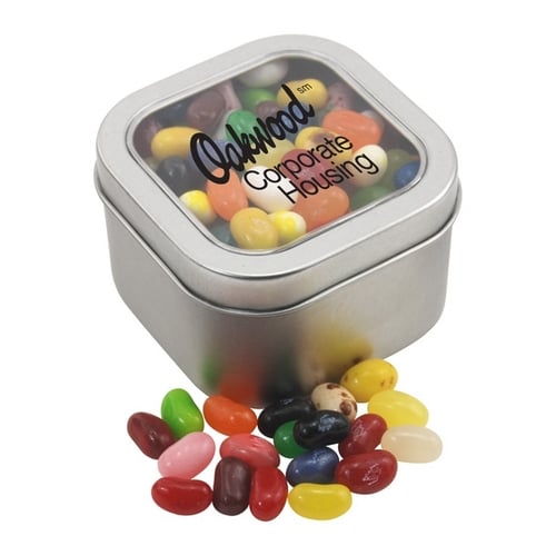 Large Tin with Window Lid and Jelly Bellys