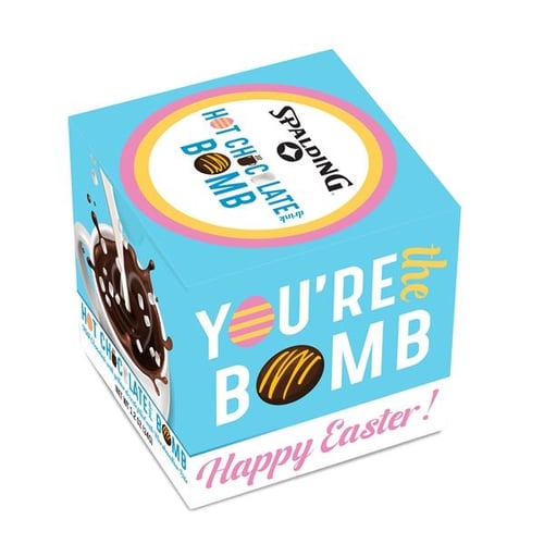 Easter Hot Chocolate Bomb with Yellow Drizzle