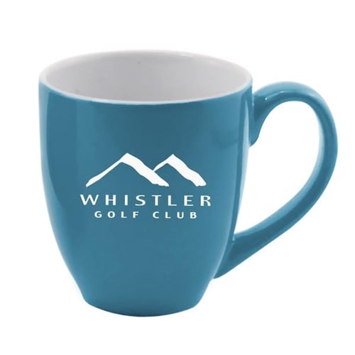 14 oz Colored Ceramic Coffee Mug with White Interior