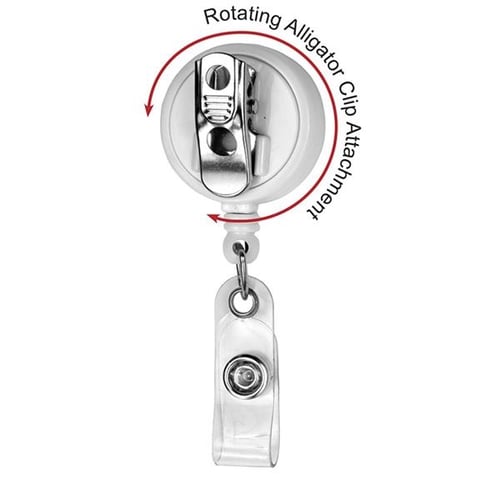 Customized Promotional 30 Cord Retractable Badge Reel with Rotating Alligator Clip