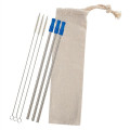 3-Pack Stainless Straw Kit with Cotton Pouch
