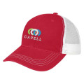 CONTRAST STITCH MESH BACK CAP