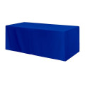 Fitted Poly/Cotton 3-Sided Table Cover - Fits 8' Standard...