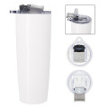 25 Oz. Pop 'N Sip Stainless Steel Tumbler