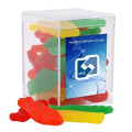 Swedish Fish in a Clear Acrylic Square Box