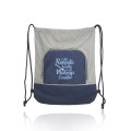 Seville Two Tone Polyester Drawstring Backpack
