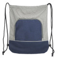 Seville Two Tone Polyester Drawstring Backpack