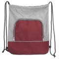 Seville Two Tone Polyester Drawstring Backpack