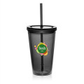 16 oz. Double Wall Acrylic Tumbler with Straw