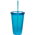16 oz. Double Wall Acrylic Tumbler with Straw