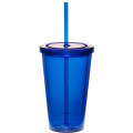 16 oz. Double Wall Acrylic Tumbler with Straw