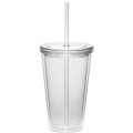 16 oz. Double Wall Acrylic Tumbler with Straw
