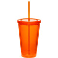 16 oz. Double Wall Acrylic Tumbler with Straw