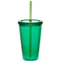 16 oz. Double Wall Acrylic Tumbler with Straw