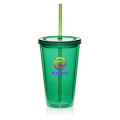 16 oz. Double Wall Acrylic Tumbler with Straw