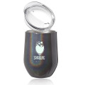 11 oz. Vacuum Iridescent Stemless Wine Glasses with Lid
