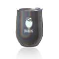 11 oz. Vacuum Iridescent Stemless Wine Glasses with Lid