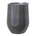 11 oz. Vacuum Iridescent Stemless Wine Glasses with Lid
