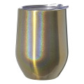 11 oz. Vacuum Iridescent Stemless Wine Glasses with Lid