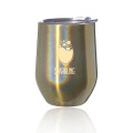 11 oz. Vacuum Iridescent Stemless Wine Glasses with Lid