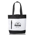 Seaside Tote Bags with Front Zipper