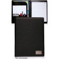 Plaque Stitched Leather Portfolios