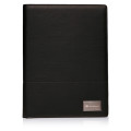 Plaque Stitched Leather Portfolios