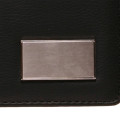 Plaque Stitched Leather Portfolios