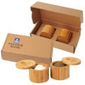 Bamboo Slide-Lid Salt Box Gift Set