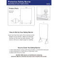 1/4" Distancing Barrier With Acrylic Legs