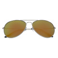 Color Mirrored Aviator Sunglasses