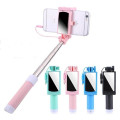 Foldable Wire Selfie Stick with Mirror