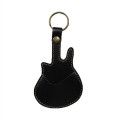 Leather Guitar Shaped Keychain