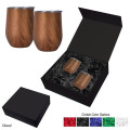12 Oz. Woodgrain Alexander Stemless Wine Cup Gift Set