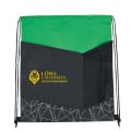 Reflective Geometric Drawstring Backpack