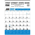 Yearly Record® Blue Calendar