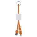 Slide Charging Cables on Key Ring