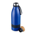 19 oz Double Wall Vacuum Insulated Bottle With Cork Lid