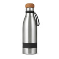 19 oz Double Wall Vacuum Insulated Bottle With Cork Lid