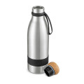 19 oz Double Wall Vacuum Insulated Bottle With Cork Lid