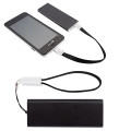 Slim Aluminum Power Bank Charger with Micro USB Cable Wri...