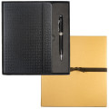 Leeman Tuscany Textured Journal And Executive Stylus Pen...