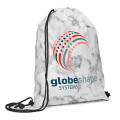 Marble Non-Woven Drawstring Bag