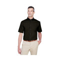 Harriton® Men's Easy Blend Short-Sleeve Twill Shirt with ...