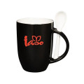 12 oz. Dapper Ceramic Mug With Spoon.