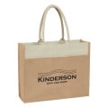 Jute Tote Bag With Front Pocket