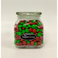 Holiday M&Ms® Plain in Med Glass Jar