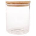 Glass Container With Bamboo Lid