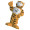 Thumbs Up Tiger Mascot Stress Reliever