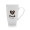 13 oz White Porcelain Tall Latte Mugs with Handles